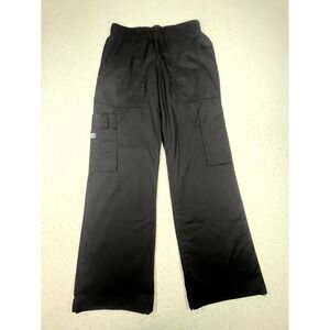 Cherokee Workwear Cargo Scrub Pants Womens XS Petite Black Stretch Straight Leg